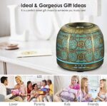 SALKING Aktualisierte Version Aroma Diffuser, 500ml Metall Aromatherapie Diffusor für ätherische Öle, 7 Farbe Duftlampe Vintage Diffusor Luftbefeuchter für Baby – Bild 7