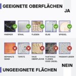 KINCMAX Duschablage ohne Bohren aus Edelstahl, 2er Set, Regal Selbstklebend für das Badezimmer & Küche - Schampoo Halterung, Duschkorb, Duschregal mit Haken – Bild 6