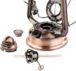 Lunartec Stalllaterne: Nostalgische Petroleum-Sturmlaterne mit Glaskolben, Bronze, 24 cm (Tischlampen) – Bild 4