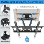 TV Wandhalterung Fernseher wandhalterung Schwenkbar Neigbar TV Halterung für 20-60 Zoll Flach &Curved LCD LED, Monitor bis zu 50kg, max.VESA 400x400 – Bild 3