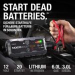 NOCO Boost Plus GB40 1000A 12V UltraSafe Starthilfe Powerbank, Auto Batterie Booster, Tragbare USB Ladegerät, Starthilfekabel und Überbrückungskabel für bis zu 6,0L Benzin und 3,0L Dieselmotoren – Bild 2