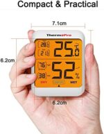 ThermoPro TP53 digitales Thermo-Hygrometer Thermometer Hygrometer Raumluftüberwachtung Temperatur und Luftfeuchtigkeitmessgerät mit Hintergrundbeleuchtung – Bild 8