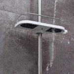 Hawsam Ohne Bohren Duschablage für die Duschstange, Badezimmer Dusche Rack Verstellbar Höhe, Für Duschstange mit Durchmesser von 19mm - 25mm – Bild 8