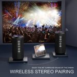 Ortizan Bluetooth Lautsprecher mit Buntem LED-Licht, Tragbarer Mini Bluetooth Box mit Freisprechfunktion, IPX7 Wasserschutz und 360° Surround Sound, Kabelloser Lautsprecher Musikbox mit AUX, TF – Bild 3