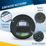 KLIM Nomad, Tragbarer CD Player Discman mit langlebigem Akku, Inklusive Kopfhörer, Kompatibel mit CD-R, CD-RW, MP3, Mit TF Reader, Radio FM, Bluetooth, Ideal für Autos, NEU 2022 – Bild 4