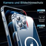 CASEKOO Magnetisch Crystal Clear für iPhone 12 Pro Max Hülle 2022, [Kompatibel mit MagSafe] [Nie Vergilbung] Stossfeste Schutzhülle (Militärschutz) Dünne Handyhülle iPhone 12 Pro Max Case – Bild 5