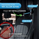 Auto-Kopfstütze mit weissen Nähten – Komfortables Nackenkissen für Kinder & Erwachsene, werkzeuglose Montage – Bild 5