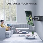 PERLESMITH TV Wandhalterung, Schwenkbare Neigbare TV Halterung für 32-55 Zoll Flach & Curved Fernseher oder Monitor bis zu 45kg, max.VESA – Bild 4