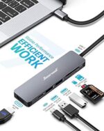 Hiearcool USB C Hub, USB C Adapter MacBook Pro Adapter, 7 in 1 mit 4K HDMI-Ausgang, kompatibel für Laptop und andere Typ- C- Geräte – Bild 3