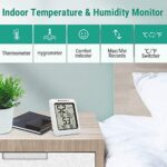 ThermoPro Thermometer Hygrometer – Digital Raumklima-Messgerät für Temperatur & Luftfeuchtigkeit mit App & Funk-Sensor – Bild 2