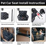 SWIHELP Hundesitz für Auto Rücksitz für kleine bis mittlere Hunde, stabiles & wasserfestes, Hunde-Autositz für Rückbank faltbar, Schutz für Autositze – Bild 5