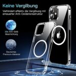 CASEKOO Magnetisch Crystal Clear für iPhone 12 Hülle/12 Pro Hülle mit MagSafe [Nie Vergilbung] Transparentes stossfestes Case rutschfeste Kratzfeste Dünne hülle iPhone 12/12 Pro (6,1") – Bild 3