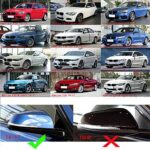 CarAuto Spiegelkappen, 1 Paar Auto Flügelspiegelabdeckungen Kappe, panthem Rückspiegelabdeckung Hellschwarz Ersatz für 3er F30 F31 und 4er F32 F33 F36 – Bild 7