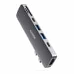 Anker 547 USB-C Hub für MacBook, Kompatibel mit USB-C Multifunktionsanschluss, 100W Power Delivery, 4K HDMI, USB-C, 2 USB-A Datenports, SD/microSD Speicherkartenleser
