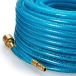Deuba Druckluftschlauch PVC Schnellkupplung 15 bar 1/4' Anschluss Ø Innen 6mm Aussen 13mm Gewebeschlauch Kompressor – Bild 5
