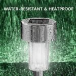 GIGALUMI LED Solarleuchten für Garten 12 Stück aus Edelstahl wasserdichte Solarlampe ideal für aussen, Terrasse, Rasen, Garten, Hinterhöfe und Wege – Bild 5