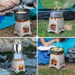 Lixada Campingkocher Holzofen Mini Holzvergaser Faltbar Tragbar Kompakt Hobo Kocher für Picknick BBQ Camping Wandern Reisen – Bild 5