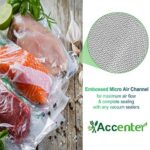 Accenter Vakuumierfolie, Microns Profi fur Vakuumierer & Lebensmittel Vakuumiergerat, BPA-frei, Sehr Stark, Kochbar, Sous Vide geeignet, Wiederverwendbar – Bild 2