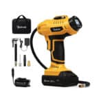 AstroAI 2 in 1 Metallzylinder Luftkompressor 20V Akku & 12V Auto, Netzteil Tragbare Kabellose Elektrischer Kompressor 160PSI Digitaler Luftpumpe für Autos Motorräder