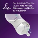 Philips AVENT Natural Response Babyflaschen Set – 4 Flaschen, Schnuller & Bürste, Neugeborene 0–12M (SCD838/11) – Bild 2