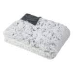 ZOLLNER Kuscheldecke, Kunstfell, Mikrofaser, Wendedecke, weiss-grau