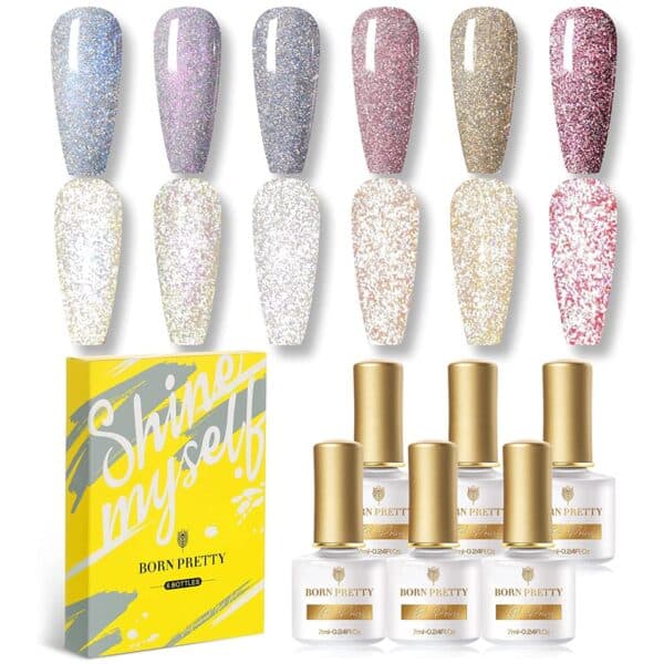 BORN PRETTY 10ML UV Nagellack Glitzer