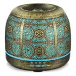 SALKING Aktualisierte Version Aroma Diffuser, 500ml Metall Aromatherapie Diffusor für ätherische Öle, 7 Farbe Duftlampe Vintage Diffusor Luftbefeuchter für Baby