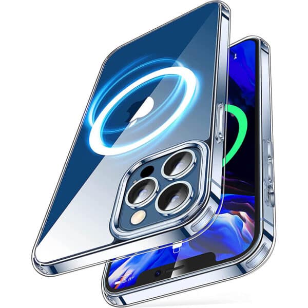 CASEKOO Magnetisch Crystal Clear für iPhone 12 Hülle/12 Pro Hülle mit MagSafe [Nie Vergilbung] Transparentes stossfestes Case rutschfeste Kratzfeste Dünne hülle iPhone 12/12 Pro (6,1")