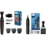 Philips Multigroom Series 1000 Besonders präziser Bartstyler (MG1100/16) & NT5650/16 Nasen und Ohrenhaartrimmer Series 5000 zum Trimmen von Nasen und Ohrenhaaren und Augenbrauen