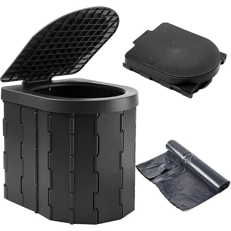 KINSPORY Campingtoilette, Mobile Toilette mit Deckel, Trenntoilette mit Deckel, Tragbare Toilette für Draussen oder Drinnen,faltbares Töpfchen für Autocamping