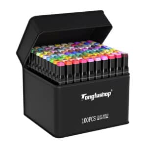 TongfuShop, Farbige Marker Set, Graffiti Pens, Marker Stift Set Doppelspitze Textmarker, für Studenten Manga Kunstler Sketch Marker Stifte Set
