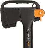 Fiskars Freizeitbeil, Inklusive Klingen und Transportschutz, Antihaftbeschichtet, Hochwertiger Stahl Klinge Glasfaserverstärkter Kunststoff Stiel, SchwarzOrange – Bild 7