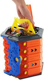Hot Wheels - Rollout Raceway Trackset, lässt sich zu einer fünfspurigen Rennstrecke ausrollen, Aufbewahrungsbehälter, Spielzeug Autorennbahn für Kinder ab 4 Jahren – Bild 7