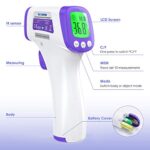 IDOIT Fieberthermometer kontaktlos infrarot Thermometer für Baby Erwachsene,Stirn Körper Objekt digital Stirnthermometer Fieber Thermometer innen aussen mit genauen Messungen,Fieberalarm,Speicherabruf – Bild 2