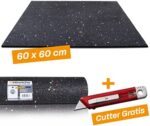 Hinrichs Antivibrationsmatte für Waschmaschinen, Gummimatte, Zuschneidbare Dämmmmatte als Waschmaschinenunterlage - 60 x 60 cm Rubber Mat – Bild 2