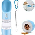 TUNAON Hund Wasserflasche, Nahrung Multifunktionale Hundewasserflasche, Tragbare Trinkflasche für Hunde und Katzen