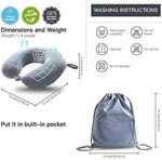 life hall Reisekissen, Memory Foam Nackenkissen Stützkissen,luxuriöses kompaktes und leichtes Quick Pack für Camping,Schlafrestkissen – Bild 7