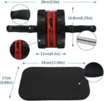 EnterSports Bauchroller Bauchmuskeltrainer, 6-in-1 Bauchtrainer mit Fitnessband, Liegestütze, Kniematte, Bauchtrainer für Zuhause ,Fitness Geräte, Bauchmuskel roller, Gut für Heimtraining – Bild 2