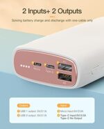 Kuulaa Powerbank 26800mAh Externer Akku Makrone Farbe Dual Output Tragbares Ladegerät Externer Batterie Pack for iPhone XR/XS/X / 8/7/6, iPad, Samsung, Huawei – Bild 3