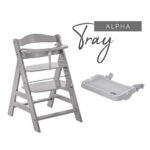 Hauck Hochstuhl Essbrett Alpha Tray für Hochstuhl Alpha+ und Beta+, Tiefenverstellbar, Mitwachsend, Erhöhter Rand, Bechervertiefung, Herausnehmbare Tablett – Bild 2