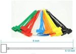 Kabelbinder Tags,250 Stück Nylon-Kabelbinder Kabelmarkierungs-Etiketten, 7 Farben, mit 3 Markerstiften und 256 selbstklebenden Kabel-Etiketten für Zuhause und Büro – Bild 5