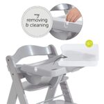 Hauck Hochstuhl Essbrett Alpha Tray für Hochstuhl Alpha+ und Beta+, Tiefenverstellbar, Mitwachsend, Erhöhter Rand, Bechervertiefung, Herausnehmbare Tablett – Bild 4