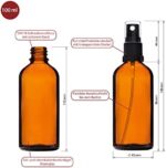 HandsUnity Sprühflasche Glasflasche mit Zerstäuber Bernstein Apothekenflaschen-Set mit schwarzer Zerstäuber Glassprühflasche aus Braunglas mit 17 Stk Zubehörteilen – Bild 2