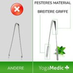 YogaMedic Zungenreiniger – Edelstahl-Schaber mit Baumwoll-Travelcase, gegen Mundgeruch, Ayurveda Zungenschaber – Bild 4