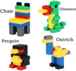 LIGHTALING Bausteine 1000 Teile Kompatibel mit Lego - Bulk Bausteine Classis Color Farben, Building Bricks Block für 6 Jahren Herauf Kinder, für Mädchen Unisex Kühle Lernspielzeug, Inklusive 2 Figuren – Bild 6
