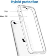 JETech Hülle Kompatibel iPhone SE 3/2 (Modell 2022/2020), iPhone 8 und iPhone 7, Handyhülle mit Anti-kratzt Transparente und Rückseite – Bild 3