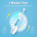 Seago Elektrische Zahnbürste Kinder 6 Monaten bis 4 Jahren, Schallzahnbürste mit LED Licht Aufsteckbürste Smart Timer Wasserdicht IPX7 – Bild 6