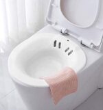 Sitzbad für die Toilette, Bidet Einsatz für Toilette, Tragbares Sitzbadewanne für Hämorrhoidenbehandlung, Wochenbettpflege, Schwangere und ältere Menschen - Vermeiden Kniebeugen (ca. 2,2 Liter) – Bild 4