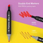 TongfuShop, Farbige Marker Set, Graffiti Pens, Marker Stift Set Doppelspitze Textmarker, für Studenten Manga Kunstler Sketch Marker Stifte Set – Bild 2