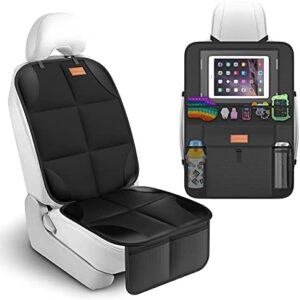 Smart eLf Kindersitzunterlage für Kindersitze - rücksitz organizer- Sitzbezugset vorne / hinten, Schützen Sie Ihren Autositz wirklich in alle Richtungen